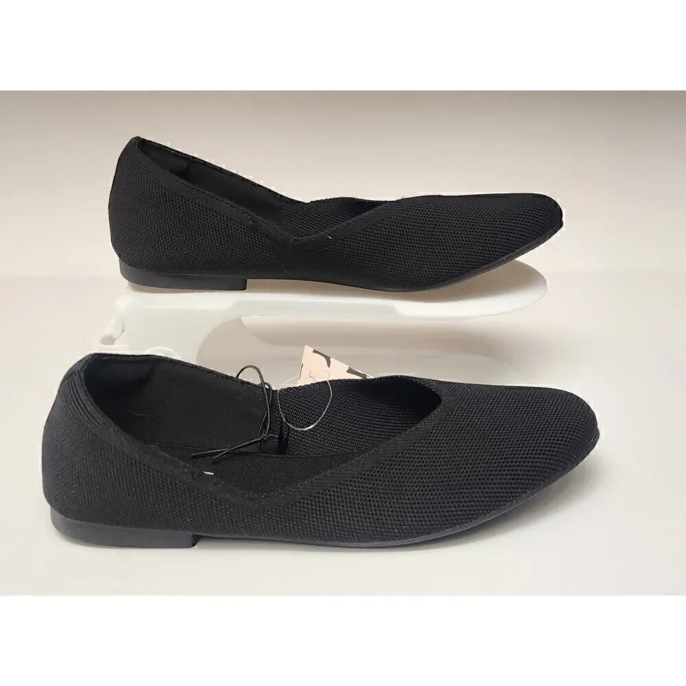 Mysoft Women Ballet Flats Round Toe Comfy Lightweight Mesh Knit Shoes Size 8